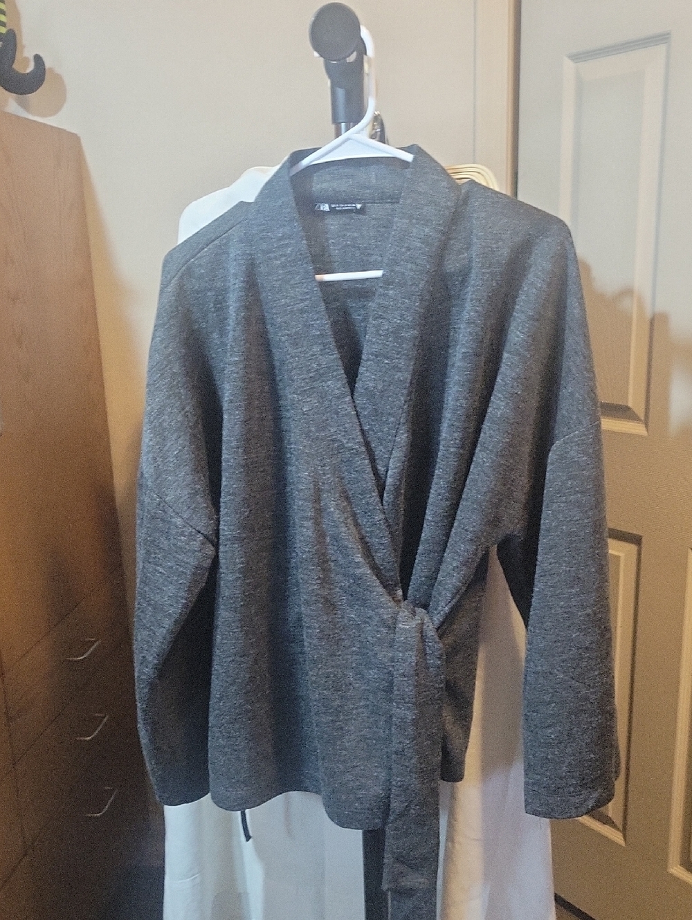 Zara Dark Gray Wrap Cardigan